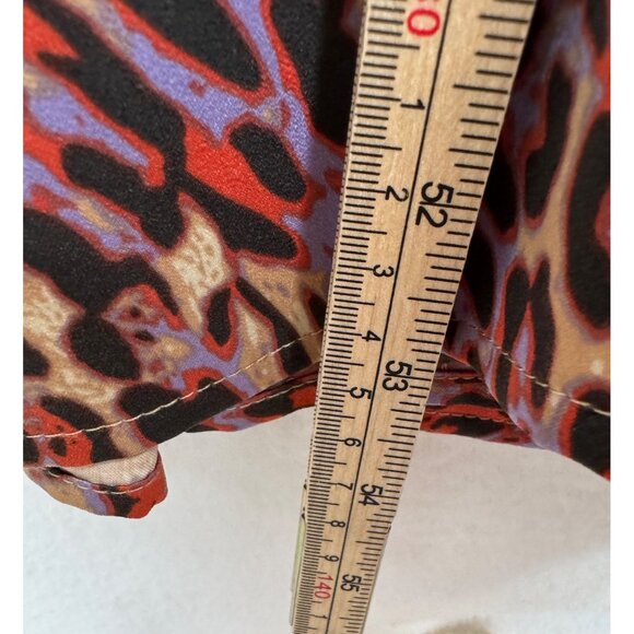 Nicole Miller leopard print satin flowy boho maxi dress Brown pink sz M - Picture 5 of 7